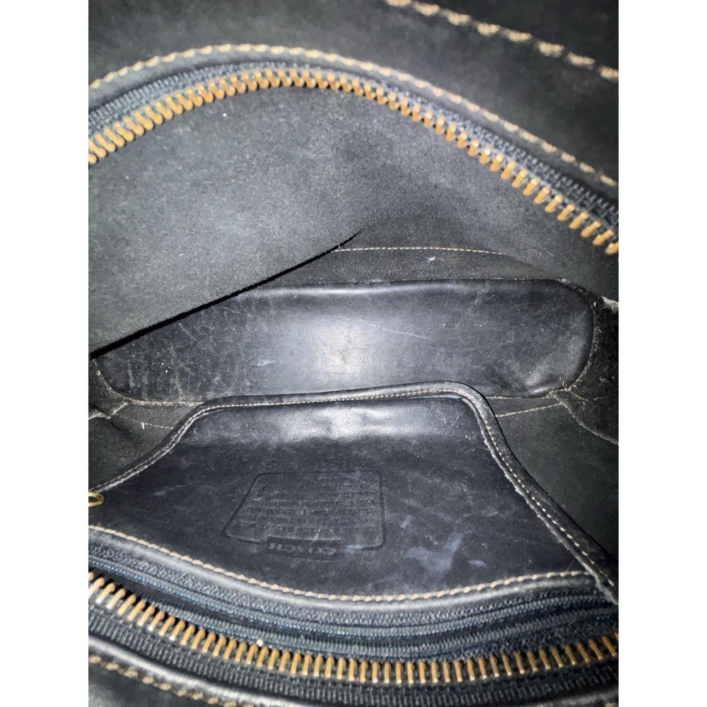 Coach Vtg Dark Blue Glovetanned Leather Shoulder Bag, Small Shoulder‎ Bag - Picture 5 of 7